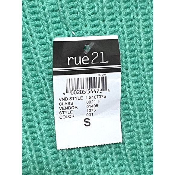 Rue 21 NWT Green Mint Knit Sweater Pullover Acrylic Juniors Womens Small S - Picture 5 of 7